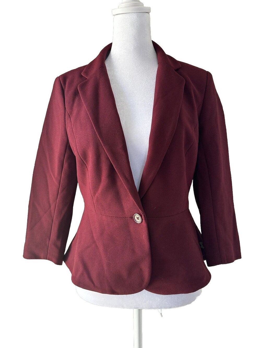 Ann Taylor Loft Petite Maroon Red Womens Blazer Size 2P